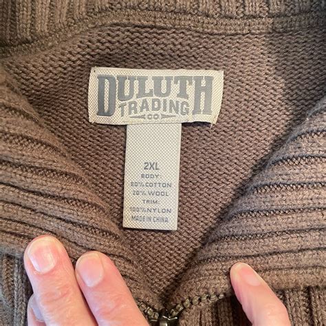 Duluth Trading Co. Brigadier Mock Neck Sweater Men 2X… - Gem