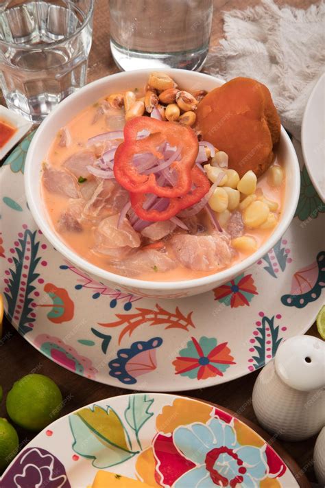 Premium Photo | Sea food ceviche assorted food plates peru traditional