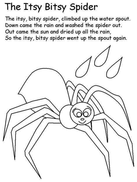 Free Itsy Bitsy Spider Coloring Page, Download Free Itsy Bitsy Spider ...