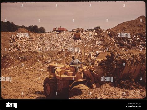 city sanitary landfill operation  res stock photography  images