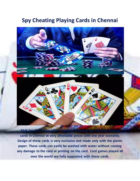 Most Trending Spy Cheating Playing Cards in Chennai | PDF
