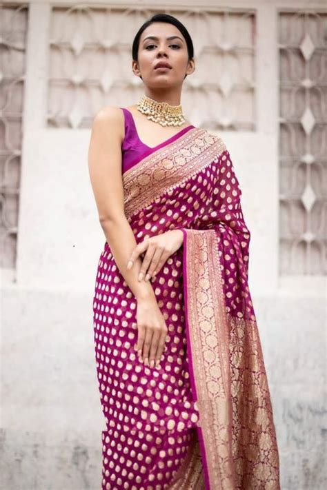 latest banarasi silk saree blouse designs  patterns