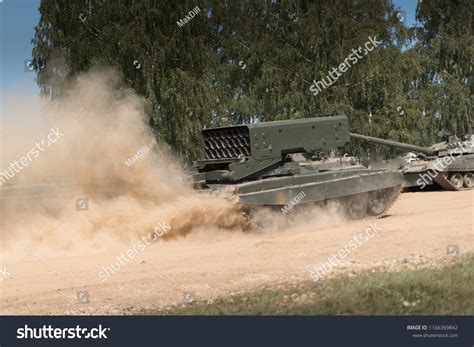 Multiple Missile Launcher Thermobaric Weapon Tos1 Stock Photo ...