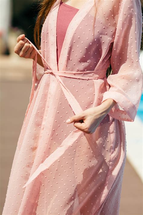 Long Blush Sheer Robe | bunnystreet.com