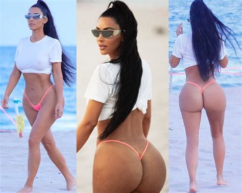 Kim Kardashian's Gigantic Ass In A G-String