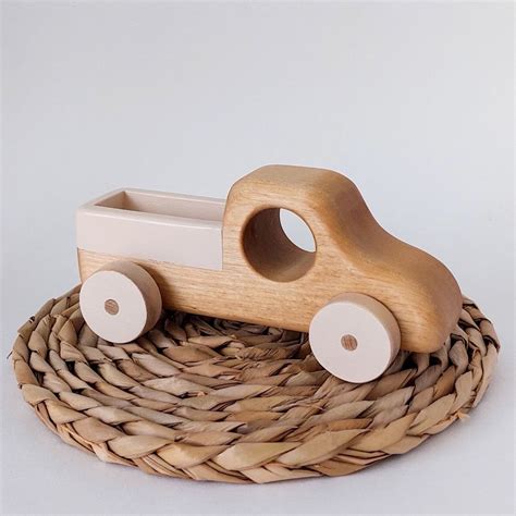 Personalized Wooden Truck Toy Monochrome Nursery Decoration Handmade ...