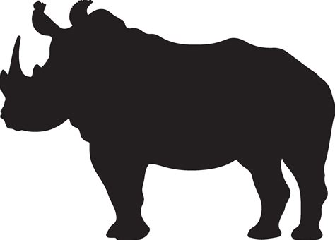 Rhino Silhouette Vector Illustration White Background 41935625 Vector ...