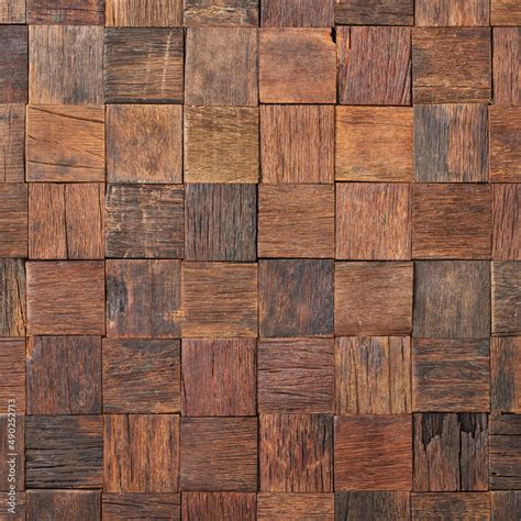 interior wooden wall background, wood texture mosaic boards Stock Photo ...