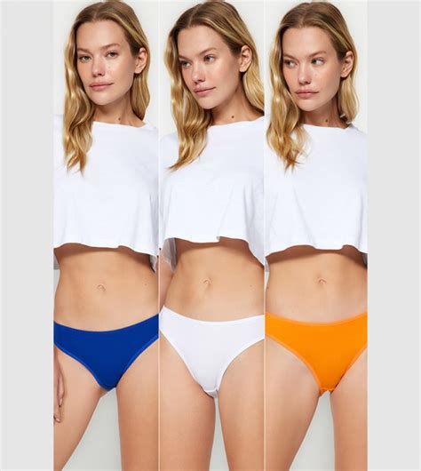 Buy Trendyol 3 Pack Bikini Briefs In Multiple Colors | 6thStreet UAE