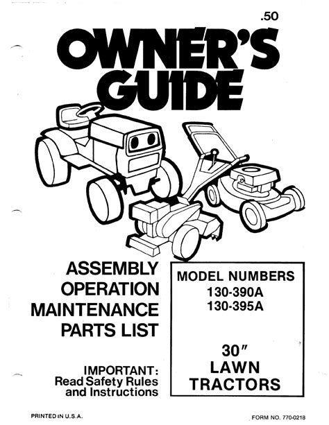 MTD Lawn Mower 130-390A User Guide | ManualsOnline.com