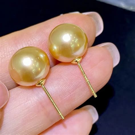 Classic-Simple-925-Sterling-Silver-Pearl-Earrings-for-Women-12-13mm ...