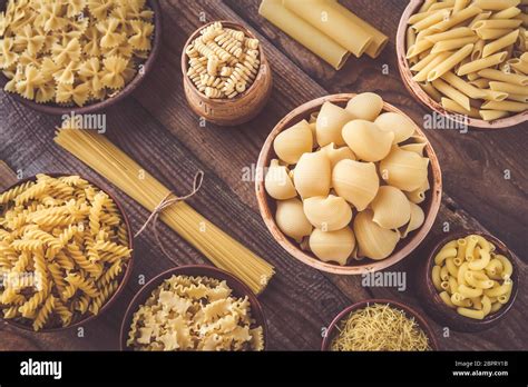 types  pasta   white background stock photo alamy