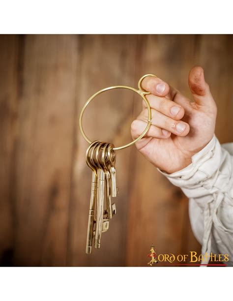 Chaves Com Chaveiro - Conjunto de 5 chaves com chaveiro de masmorras medievais ⚔️ Loja-Medieval