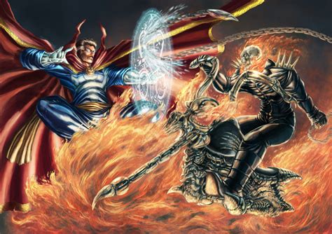 Ghost Rider vs Dr Strange by cric on DeviantArt