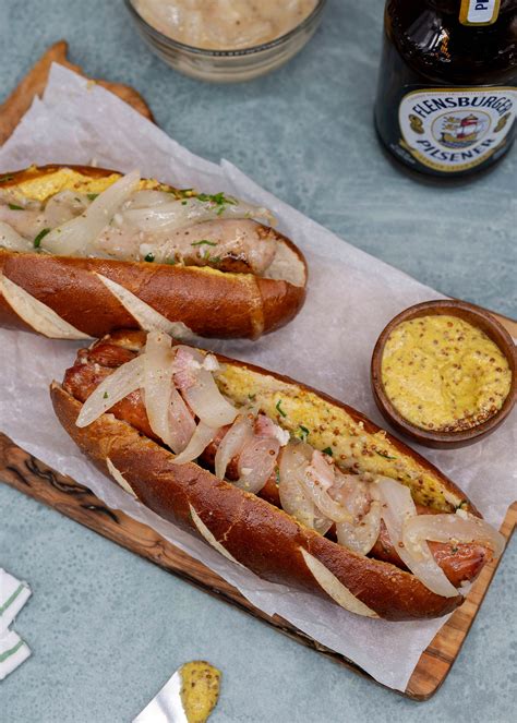 Oktoberfest Pretzel Hot Dogs Recipe