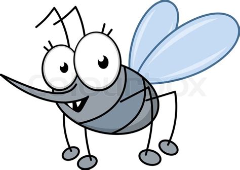 Cartoon mosquito with a long sharp ... | Stock vector | Colourbox