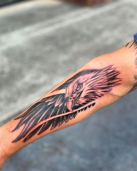 Traditional Eagle Forearm Tattoo