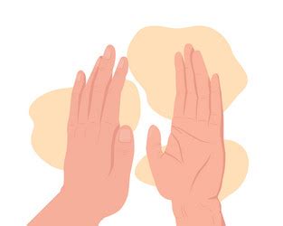 High five hands two giving Royalty Free Vector Image