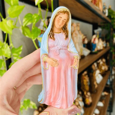 A Senhora É Doce Como Uma Chuva De Caju - IMAGEM NOSSA SENHORA DA DOCE ESPERA COR ROSA - Ana Luz Artigos Religiosos