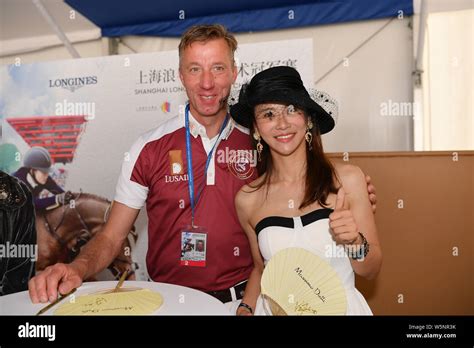 Dutch equestrian Jur Vrieling signs autographs for fans during the ...