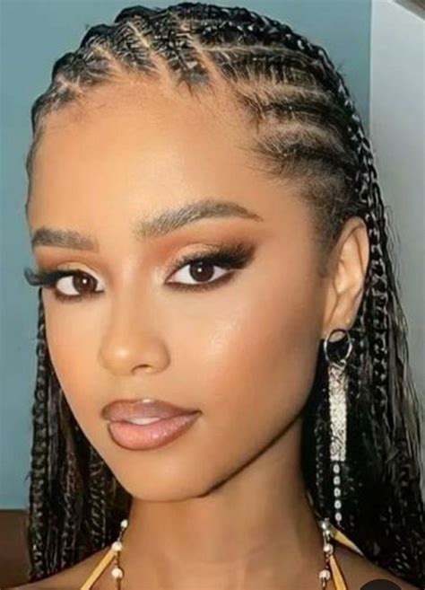 pin  taylor simone  modern natural hair   cornrows braids
