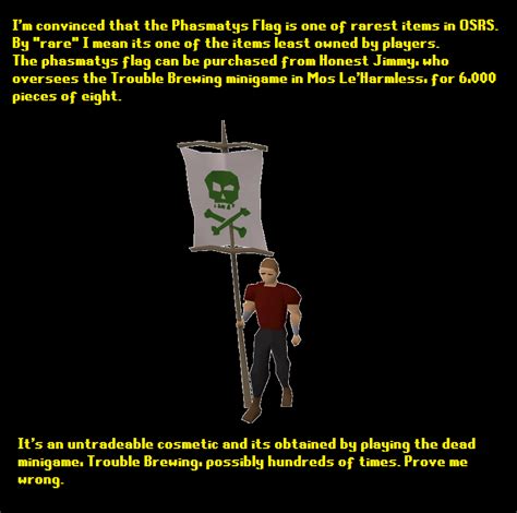 The Phasmatys Flag -- The Rarest Item in OSRS : r/2007scape