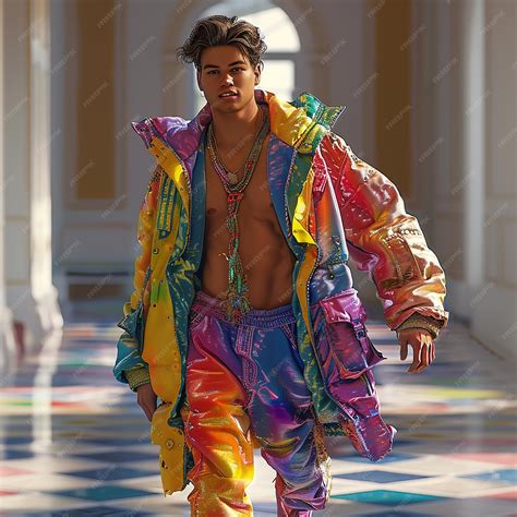 Premium Photo | Gay Model Strutting Runway with Pride