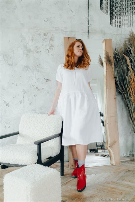 Льняное платье Boho купить в интернет-магазине Ярмарка Мастеров по цене ...
