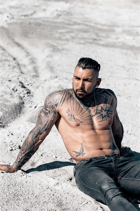 Premium Photo | Sexy portrait of muscular handsome topless male model