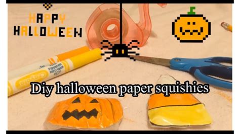 diy halloween paper squishies rnl  youtube