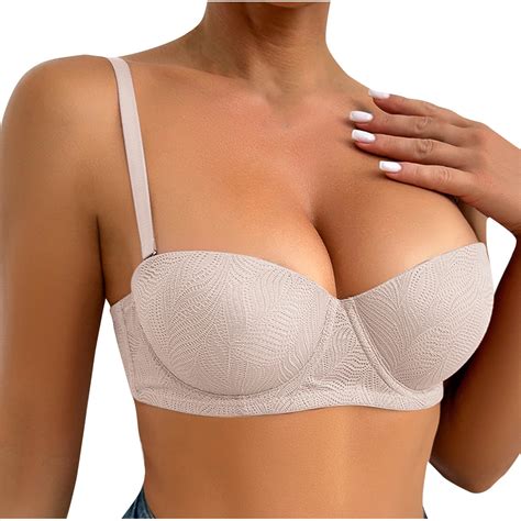juhao Women's Balconette Bra Lightly Padded Lace Demi Underwire Half