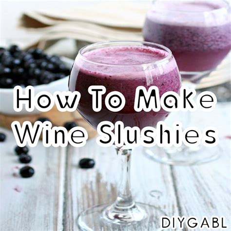 how to make wine slushies