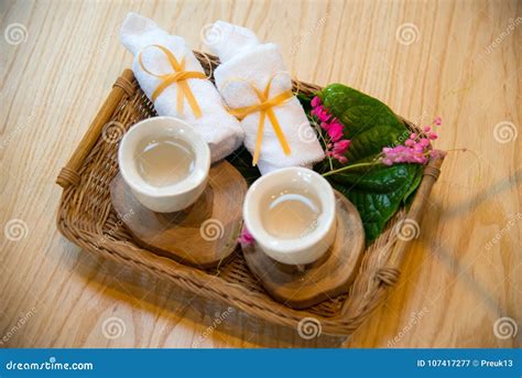 spa drink stock image image  bathroom aroma concept