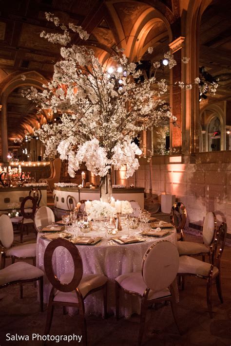 perfect indian wedding reception table decor photo