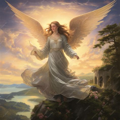 Premium AI Image | Beautiful illustration of an angel religion biblical