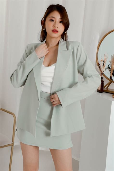 Thestylesoiree TSS Brandy Blazer Set In Mint, Women's Fashion, Coats ...
