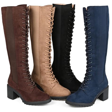 JENICCA LACE-UP BOOTS IN FAUX SUEDE – Journee Collection