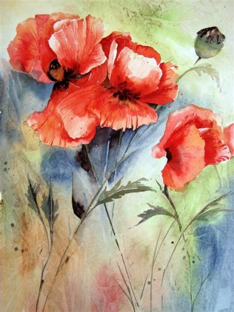 Российский Сервис Онлайн-Дневников | Coquelicots peinture, Paysage ...