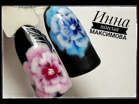 🌺 Пышный ЦВЕТОК на ногтях 🌺 КИТАЙСКАЯ роспись на ногтях 🌺 Дизайн ногтей ...