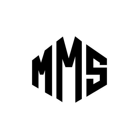 diseño de logotipo de letra mms con forma de polígono. diseño de