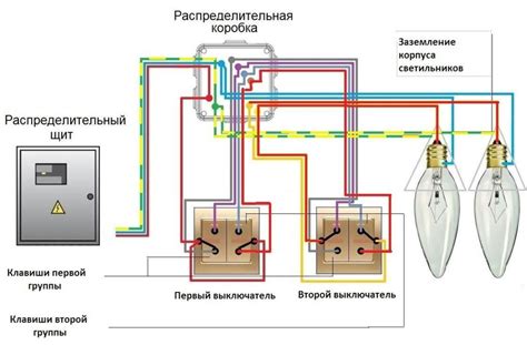 Схема подключения проходного выключателя: пошаговая инструкция