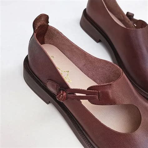 Женские туфли из натуральной кожи на плоской подошве | AliExpress