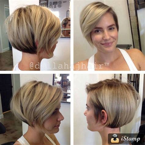 Shadow Blonde Bob ... by @dillahajhair #shadowroot #behindthechair Cute ...