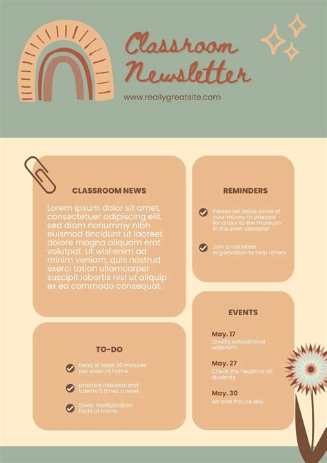 printable newsletter templates  preschool teachers totally
