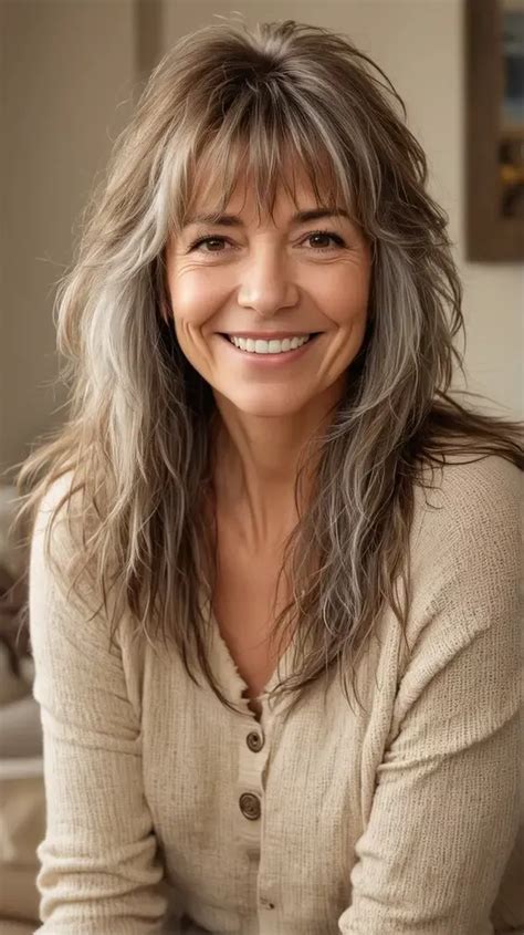 timeless long hair  bangs  women   elegant hairstyles
