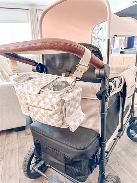 Nude Checkered Stroller Caddy – cute.zo.designs