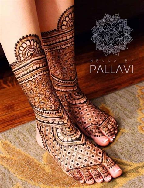 stunning collection   simple leg mehndi design images  full