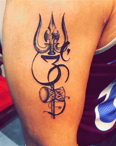 trishul  shiva tattoo designs  men