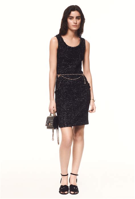 Dress - Glittered tweed, black & white — Fashion | CHANEL