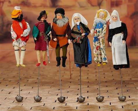 german cloth puppets  burgermeister  family  hilda bartel